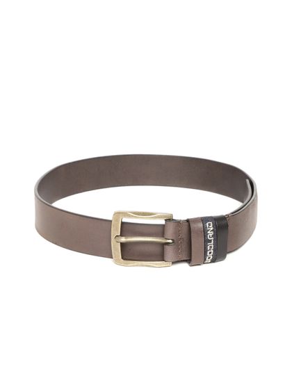Buy Swiss Design Men Brown Solid Belt 