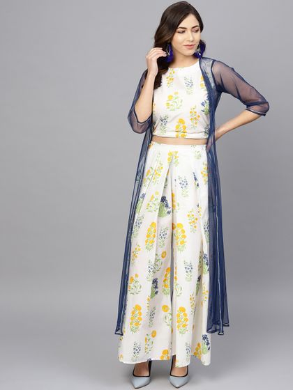 White Crop Top \u0026 Palazzo Trousers 