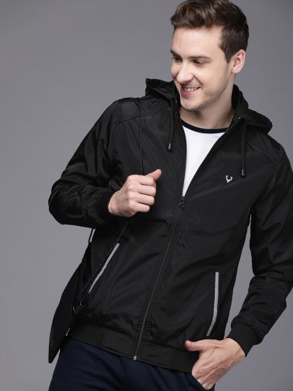 Buy Duke Men Grey Solid Windcheater Biker Jacket Jackets for Men