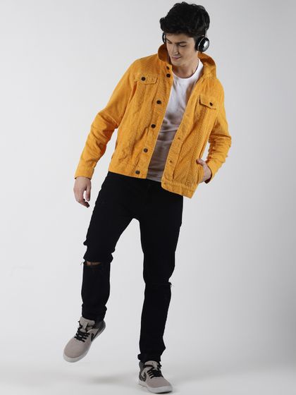 mustard colour denim jacket