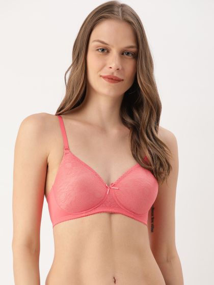 Buy Lovable Pink Solid Non Wired Lightly Padded Everyday Bra - Bra