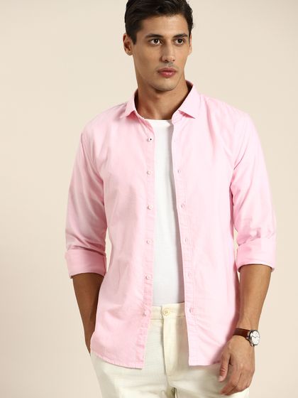 Buy HERE\u0026NOW Men Navy Blue Regular Fit 