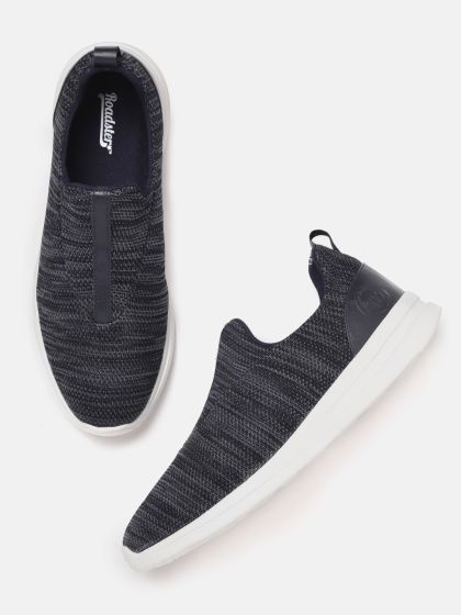 Buy Roadster Men Charcoal Slip On Sneakers Casual Shoes for Men