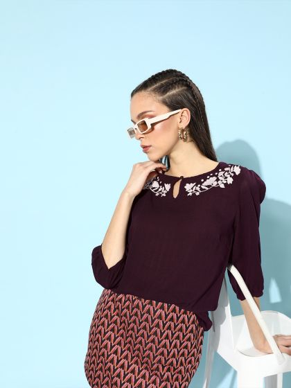 High low top myntra top