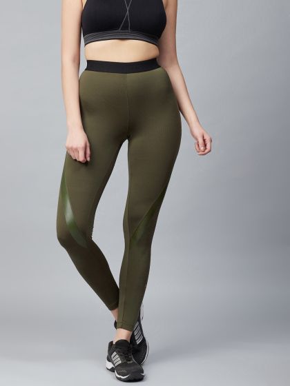 nike olive green tights