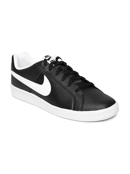 nike all black leather shoes