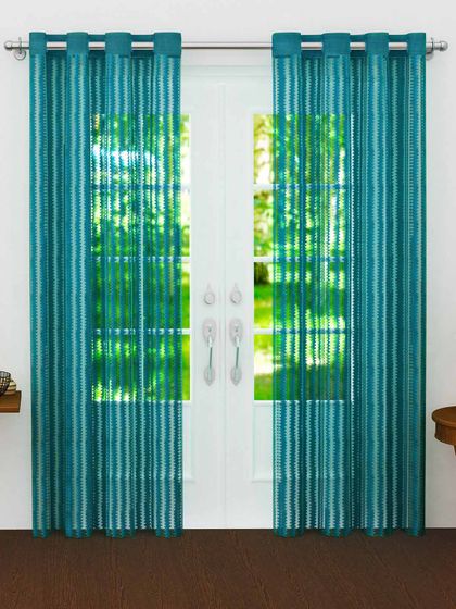 Buy Rosara Home White Peach Coloured Set Of 4 Window Curtains Curtains And Sheers For Unisex 5647678 Myntra