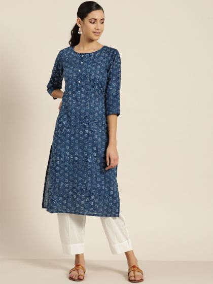 Aks women's self design straight kurta online