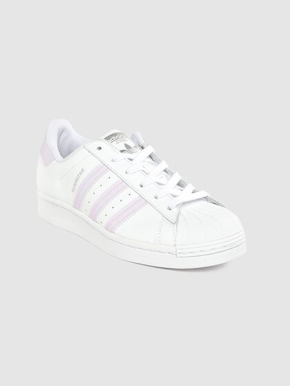white and lavender adidas
