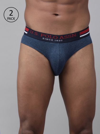 Buy U.S. Polo Assn. Men Pack Of 3 Solid Pure Cotton Briefs I006 ARN P3 -  Briefs for Men 15823080