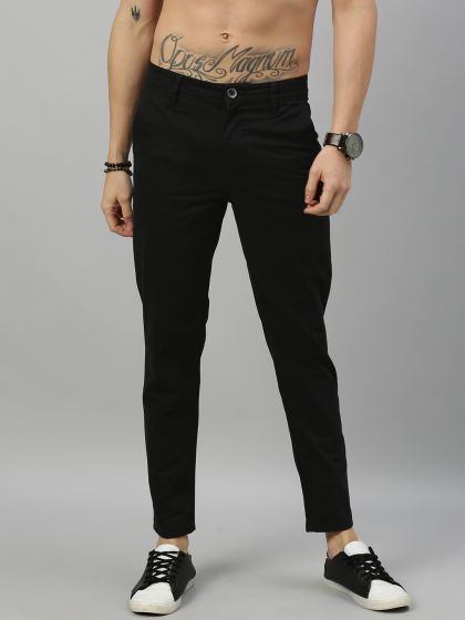 Buy Roadster Slim Fit Men Black Trousers Online at Best Prices in India   Flipkartcom
