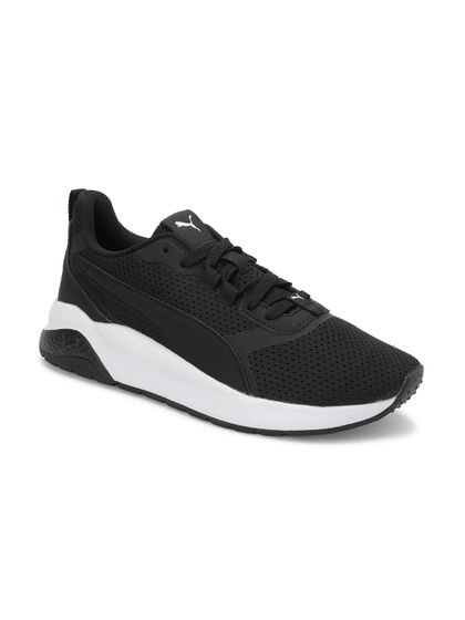puma black casual shoes