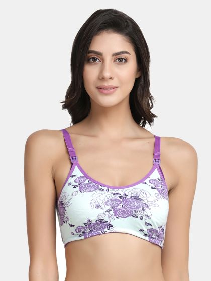 Buy Clovia Double Layered Non Wired Full Coverage Maternity / Nursing Bra -  Pink at Rs.899 online