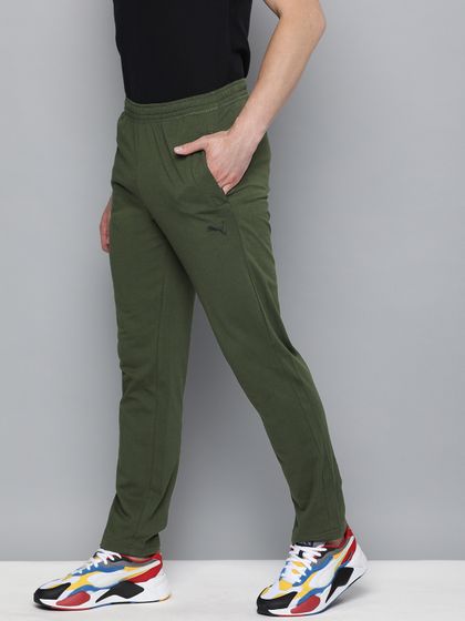olive green puma jogging suit