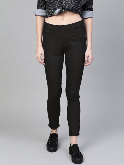 Buy MANGO Black Jeggings - Jeggings for 