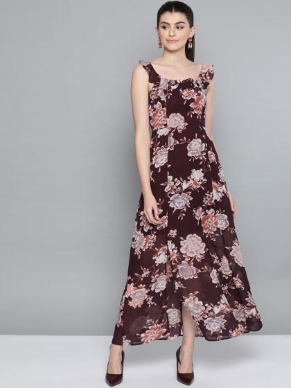 Buy Harpa Navy Printed Maxi Dress Dresses for Women 830792 Myntra
