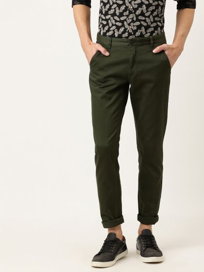 BASICS Casual Trousers  Buy BASICS Tapered Fit Downtown Brown Stretch  Trouser Online  Nykaa Fashion