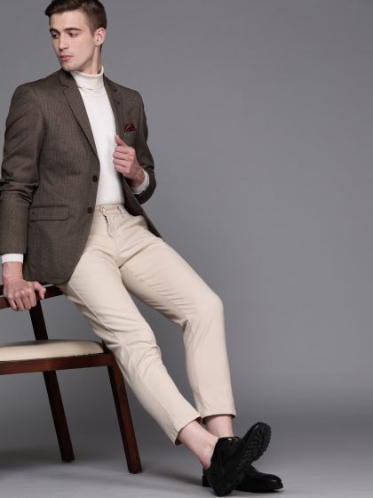Buy LOUIS PHILIPPE Checks Linen Slim Fit Men's Work Blazer