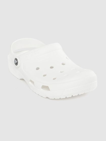 Crocs Unisex White Clogs - Flip Flops 
