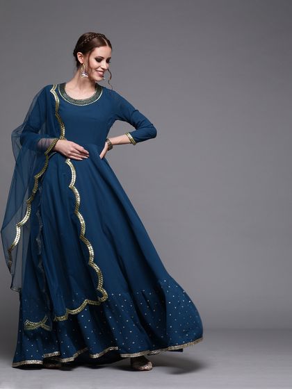 Inddus anarkali kurta with dupatta clearance