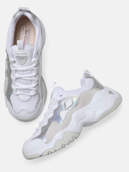 skechers d'lites 3 grey