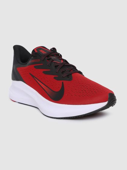 nike red colour sports shoes