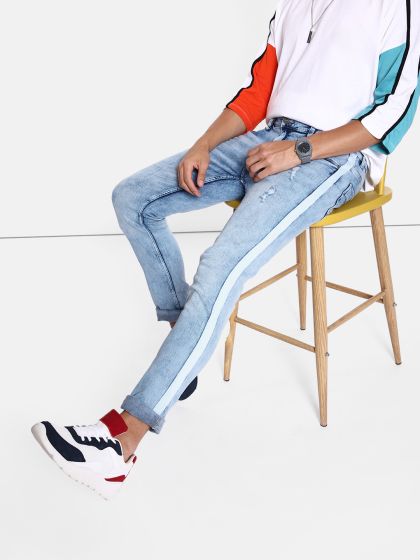 Side tape shop jeans myntra