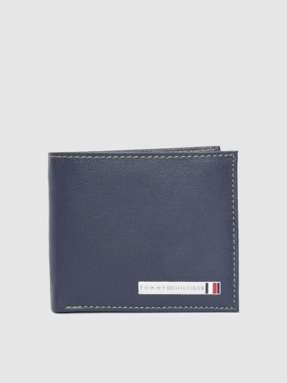 Buy Tommy Hilfiger Men Navy Blue Abstract Printed Leather Money