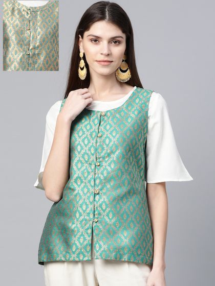 ethnic peplum jacket