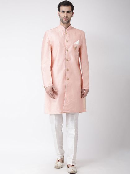 Buy Shahjada Peach Cream Coloured Patterned Nawabi Sherwani Sherwani For Men 2213476 Myntra Evidently biden's team was not in the white house, but detained and arrested behind the scenes. buy shahjada peach cream coloured