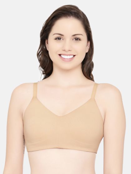 Buy Enamor Lightly Lined Non Wired Full Coverage T-Shirt Bra - Peach Blush  at Rs.949 online
