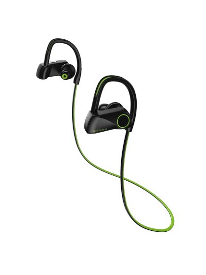 leaf wooden earphones