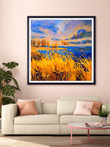Buy Athome By Nilkamal Blue Wall Painting Wall Art For Unisex 2121383 Myntra