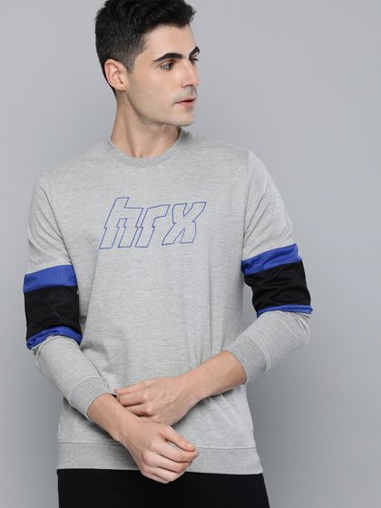 Buy GRIFFEL Men Black Solid Sweatshirt 