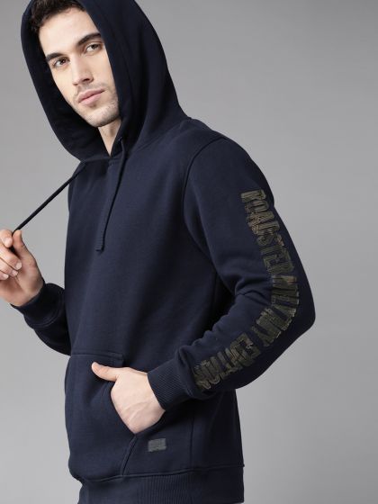 Buy SKULT By Shahid Kapoor Men Grey Melange Solid Hooded