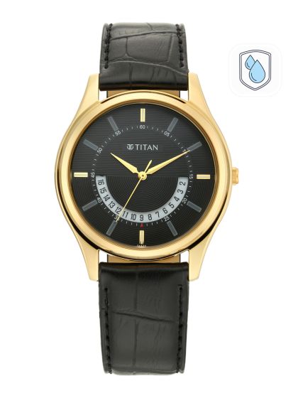 Titan black and gold watch online