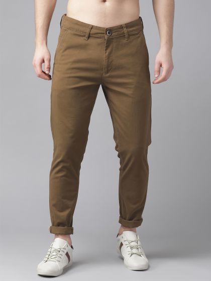 Buy COOL COLORS Men Beige Slim Fit Solid Regular Trousers  Trousers for  Men 9935663  Myntra