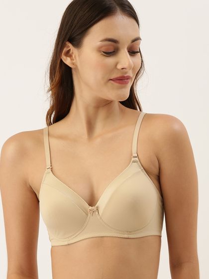 Buy Amante Solid Padded Wirefree Cotton Casual T Shirt Bra BRA10202 - Bra  for Women 174832