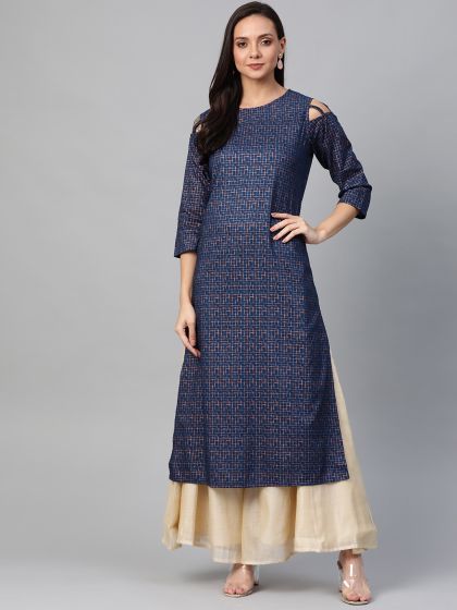 Nayo printed women's anarkali kurta hot sale