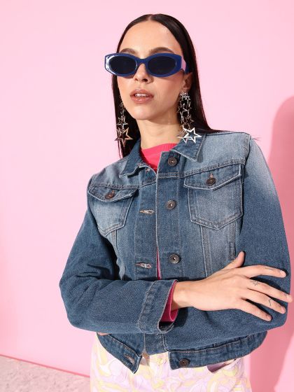 Lightweight cropped hotsell denim jacket