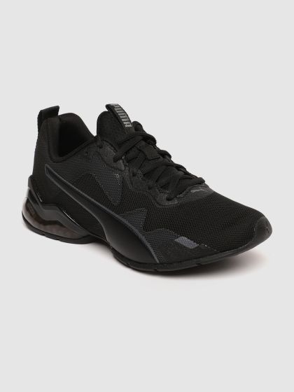 puma full black sports shoes