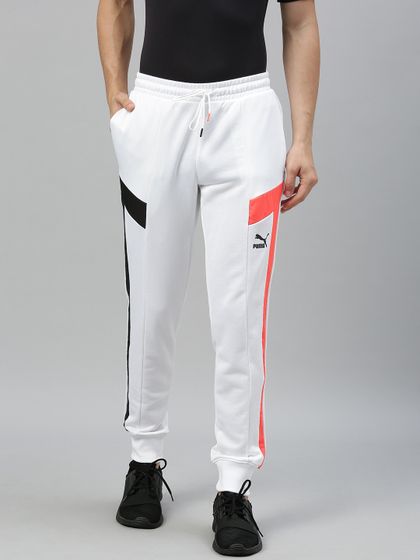 puma white striped pants
