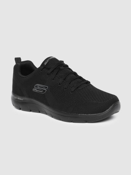 skechers all black sneakers