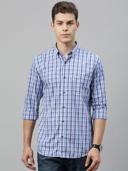 Peter England Casuals Men Blue Slim Fit 
