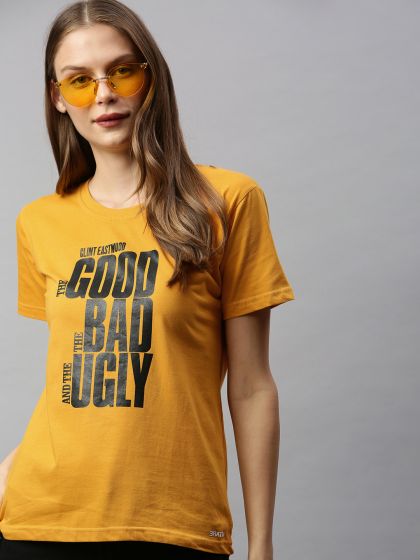 Drop Shoulder/ Oversized Smart Mustard Yellow T-Shirt