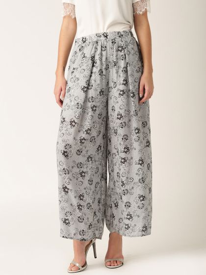 blue and white striped palazzo pants