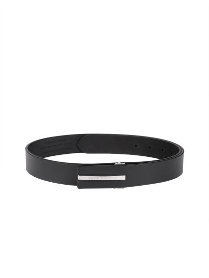 Buy Tommy Hilfiger Men Black Solid Genuine Leather Belt Belts