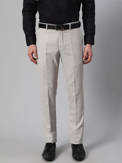 Buy DCot By Donear Men Blue Tapered Fit 