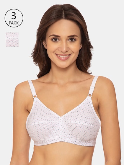 Buy SOUMINIE Women's Soft Fit Cotton White Non Padded Bra-32C at