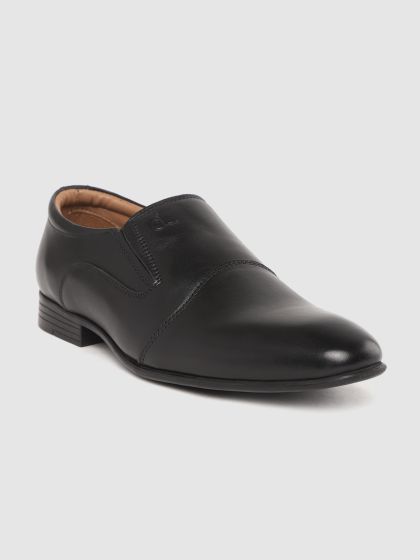 Buy Dune London Men Black Textured Formal Slip On Shoes Formal